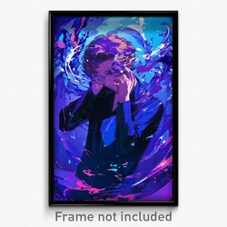 Anime Art Poster - Man Feeling Hope Wearing Flamboyant Blue (Print)