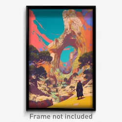 Art Poster - Magnificent Gulch (Psychedelic Trippy Weird 11x17 Cartoon Print)