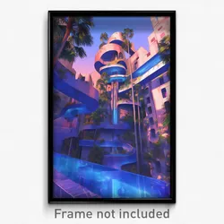 Art Poster - Monumental Baths (Psychedelic Trippy Weird 11x17 Print)