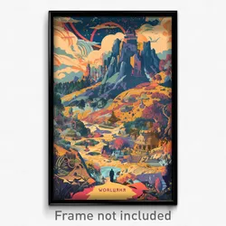 Russian Movie Poster - Worldly Trail (Russia Psychedelic Art Retro Film Print)