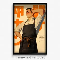 Chinese Movie Poster - Man Feeling Confident, Black And White Brown Apron