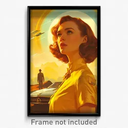 Movie Art Poster - Woman Feeling Patience, Stupendous Orange Bowtie (Film Print)