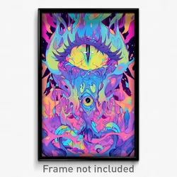Art Poster - Distorted Cone (Psychedelic Trippy Weird 11x17 Cartoon Print)