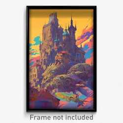 Movie Art Poster - Damaged Prague (Psychedelic Trippy Retro Cartoon Film Print)