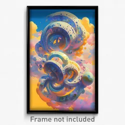 Art Poster - Curvy Granary (Psychedelic Trippy Weird 11x17 Cartoon Print)