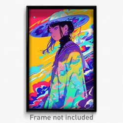 Anime Art Poster - Girl Feeling Vengeful Wearing Heavenly Sailor Hat (Print)