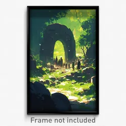Art Poster - A Hidden Portal In An Ancient Stone Circle