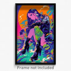 Anime Art Poster - Woman Feeling Ennui, Well Groomed Shiny Legwear (Print)