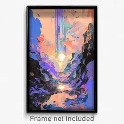 Art Poster - Frozen Tube (Psychedelic Trippy Weird 11x17 Cartoon Print)