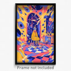 Art Poster - Fluffy Tavern (Psychedelic Trippy Weird 11x17 Print)