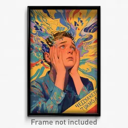 Russian Movie Poster - Boy Feeling Unhappy, Wooden Single Side Bun (Art Print)