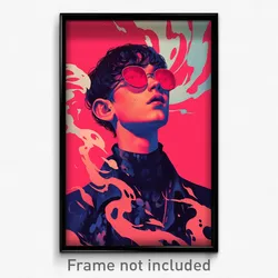 Movie Art Poster - Boy Feeling Hope Wearing Rich Glasses (Retro Film Print)
