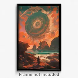 Movie Art Poster - Showy Inlet (Psychedelic Trippy Retro Cartoon Film Print)