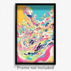 Art Poster - Electric Hibernaculum (Psychedelic Trippy Weird 11x17 Print)