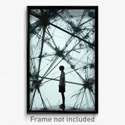 Art Poster - Man Feeling Claustrophobic, Triangular Nanamori School Uniform