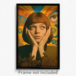 Russian Movie Poster - Girl Feeling Alienation, Thoughtful Brown Capelet (Print)