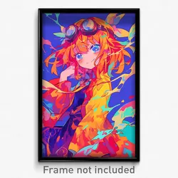 Anime Art Poster - Girl Feeling Enjoyment Wearing Klutzy Chinese Clothes (Print)