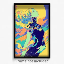 Movie Art Poster - Woman Feeling Suspicious, Acrobatic Crop Top Overhang (Print)
