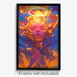 Art Poster - Heavenly Flame (Psychedelic Trippy Weird 11x17 Print)