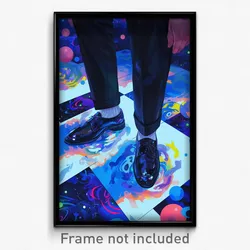 Anime Art Poster - Man Feeling Demoralized, Scientific Black Socks (Print)