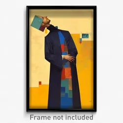 Art Poster - Man Feeling Driven, Magnificent Ribbon Trimmed Dress (Art Print)
