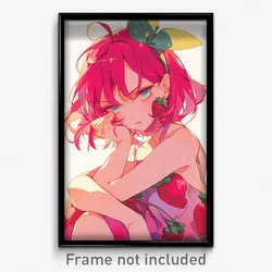 Anime Art Poster - Woman Feeling Stubborn, Acclaimed Strawberry Hair Ornament