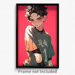 Anime Art Poster - Boy Feeling Outrage Wearing Stupendous Sports (Print)