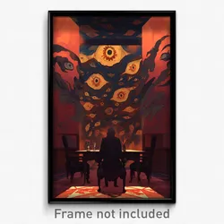 Art Poster - Villainous Lodge (Psychedelic Trippy Weird 11x17 Cartoon Print)