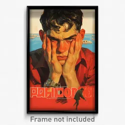 Russian Movie Poster - Boy Feeling Dread, Reflecting White Scrunchie (Art Print)