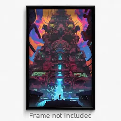 Movie Art Poster - Vast Barracks (Psychedelic Trippy Retro Cartoon Film Print)