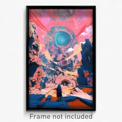 Art Poster - Warlike Court (Psychedelic Trippy Weird 11x17 Print)