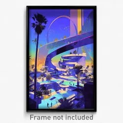 Movie Art Poster - Liquid Boardwalk (Psychedelic Retro Weird Film Print)