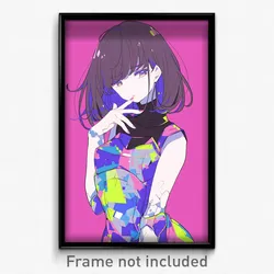 Anime Art Poster - Woman Feeling Dejection, Acrobatic Armored Dress (Print)