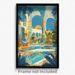 Movie Art Poster - Clear Waterway (Psychedelic Trippy Retro Cartoon Film Print)