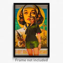 Russian Movie Poster - Woman Feeling Greed, Second Hand Green Shorts (Art Print)