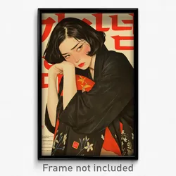Korean Movie Poster - Woman Feeling Contempt, Idealistic Short Kimono (Print)