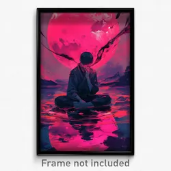 Art Poster - Boy Feeling Hatred Wearing Able Pink (Print)
