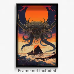 Movie Art Poster - Pretty Mooring (Psychedelic Trippy Retro Cartoon Film Print)