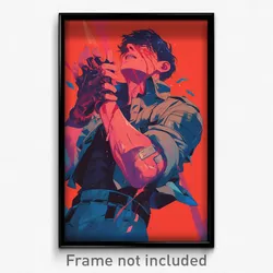 Movie Art Poster - Man Feeling Tenderness, Hearty Two Tone Gloves (Film Print)