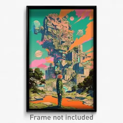 Movie Art Poster - Secret Crack (Psychedelic Trippy Retro Cartoon Film Print)