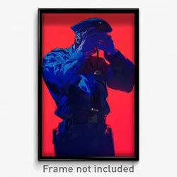 Anime Art Poster - Man Feeling Epiphany Wearing Elaborate Police Uniform (Print)