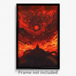 Movie Art Poster - Swirly Furnace (Psychedelic Trippy Retro Cartoon Film Print)