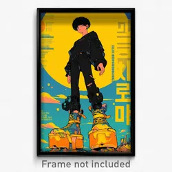 Korean Movie Poster - Boy Feeling Unsure, Yellowish Platform Boots (Art Print)
