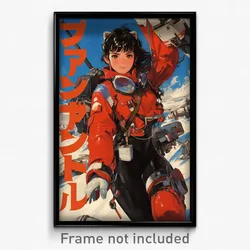 Movie Art Poster - Girl Feeling Persevering, Grand Kittysuit (Retro Film Print)
