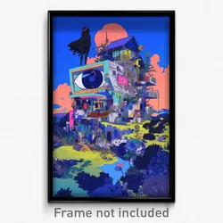 Art Poster - Busy Fort (Psychedelic Trippy Weird 11x17 Cartoon Print)