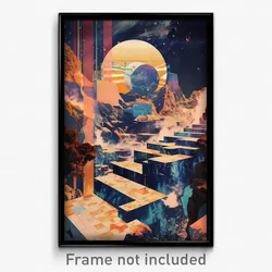 Movie Art Poster - Dirty Mexican Architecture (Psychedelic Retro Film Print)