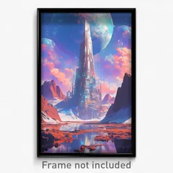 Movie Art Poster - Blissful Tower (Psychedelic Trippy Retro Cartoon Film Print)