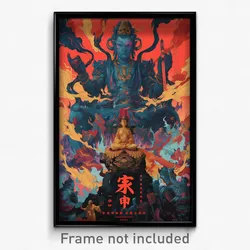 Chinese Movie Poster - Marvelous Statue (China Psychedelic Art Retro Film Print)