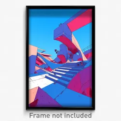 Art Poster - Novel Ramp (Psychedelic Trippy Weird 11x17 Cartoon Print)