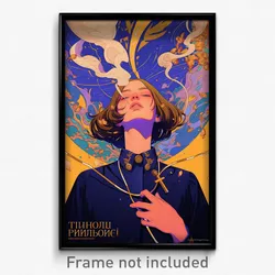 Russian Movie Poster - Girl Feeling Melancholy, Worldly Clothes (Art Print)
